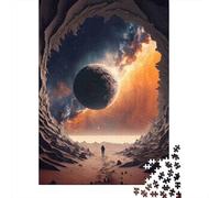 Planète Espace Puzzle pour Adultes Puzzle 1000 Pièces Aventure dans la Grotte Jeu de Puzzle 1000 Pièces Décor Maison 70x50cm/1000pcs