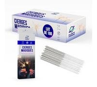 PLANETE FUMIGENE Cierge Magique Moyen Modèle 25/30cm, durée 60 Secondes - Lot de 100 - Accessoire de Décoration pour Gateaux Anniversaire Enfant & Adulte, Cierges Magiques étincelante - Catégorie F1
