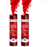 PLANETE FUMIGENE Fumigène a Main 1 MINUTE couleur Rouge - Lot de 2 - Allumage Frottoir, durée 60 secondes, fumigene artifice couleur à tenir en Main - fumigene a main - Catégorie F1 - Autre G