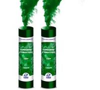 PLANETE FUMIGENE Fumigène a Main 1 MINUTE couleur Vert - Lot de 2 - Allumage Frottoir, durée 60 secondes, fumigene artifice couleur à tenir en Main - fumigene a main - Catégorie F1 - Autre G