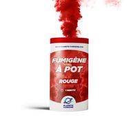 PLANETE FUMIGENE Fumigène en Pot 1 MINUTE couleur Rouge - Allumage à mèche, durée 60 secondes, fumigene couleur à poser au Sol - fumigene pot au sol - Catégorie F1 - LIVRAISON 24/48H