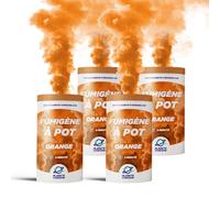 PLANETE FUMIGENE Fumigène en Pot 2 MINUTES couleur Orange - Lot de 4 - Allumage à mèche, durée 120 secondes, fumigene couleur à poser au Sol - fumigene pot au sol Catégorie F1 - LIVRAISON 24/48H