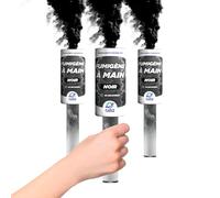 PLANETE FUMIGENE Fumigène Torche a Main 45 secondes couleur Noir - Lot de 3 - Déclenchement à Mèche, durée 45 sec, fumigene couleur à tenir en Main - torche a main Catégorie F1 - LIVRAISON 24/48H