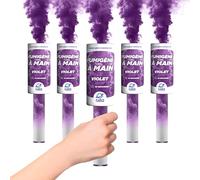 PLANETE FUMIGENE Fumigène Torche a Main 45 secondes couleur Violet - Lot de 5 - Déclenchement à Mèche, durée 45 sec, fumigene couleur à tenir en Main - torche a main Catégorie F1 - LIVRAISON 24/48H