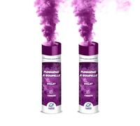 PLANETE FUMIGENE Lot de 2 Fumigènes a Main 1 MINUTE couleur Violet - Déclenchement à Goupille, durée 60 secondes, fumigene couleur à tenir en Main - fumigene a main - Catégorie F1 - LIVRAISON 24/48H