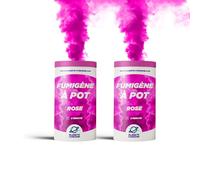 PLANETE FUMIGENE Lot de 2 Fumigènes en Pot 2 MINUTES couleur Rose - Allumage à mèche, durée 120 secondes, fumigene couleur à poser au Sol - fumigene pot au sol Catégorie F1 - LIVRAISON 24/48H