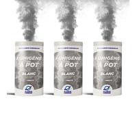 Planete Fumigene - Lot de 3 à Poser Blanc 1 Minute - Allumage à Mèche - Fumée Blanche Intense 60 Sec