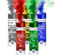 PLANETE FUMIGENE Lot de 5 Fumigènes a Main 1 MINUTE couleur Multicouleur - Déclenchement à Goupille, durée 60 secondes, fumigene couleur à tenir en Main Catégorie F1 - Autre G