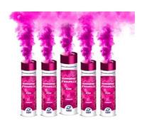 PLANETE FUMIGENE Lot de 5 Fumigènes a Main 1 MINUTE couleur Rose - Déclenchement à Goupille, durée 60 secondes, fumigene couleur à tenir en Main - fumigene a main - Catégorie F1 - Autre G