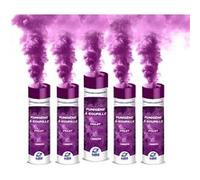 PLANETE FUMIGENE Lot de 5 Fumigènes a Main 1 MINUTE couleur Violet - Déclenchement à Goupille, durée 60 secondes, fumigene couleur à tenir en Main - fumigene a main - Catégorie F1 - Autre G