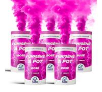 PLANETE FUMIGENE Lot de 5 Fumigènes en Pot 1 MINUTE couleur Rose - Allumage à mèche, durée 60 secondes, fumigene couleur à poser au Sol - fumigene pot au sol Catégorie F1 - LIVRAISON 24/48H