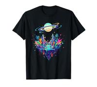 Planète Galaxie surréaliste au-Dessus d'un Paysage île Flottante T-Shirt