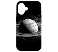 Planète Galaxy Black Saturn Coque pour iPhone 16