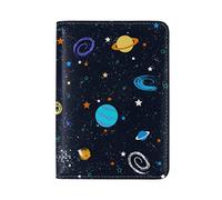 Planète Galaxy Univers Détenteur d'un Passeport Titulaire Etui en Cuir Véritable Couverture de Passeport pour Voyage Hommes Femmes