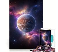 Planète Mercure et nébuleuse Puzzle 1000 pièces pour Adultes Jeu de logique et de réflexion Découpe précise Cadeau élégant (50x75cm)