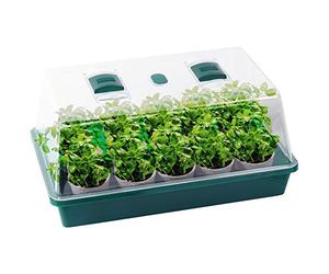 PLANÈTE PLANTE - Serre avec 15 Pots et Graines Française À Planter - Kit de Jardinage - 170600 - Plastique - Jardin - Nature - Plante - Fleurs - Jeu pour Enfant - À Partir de 4 Ans