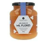 Planète potager | Miel cru de mille fleurs 500 g, 100 % naturel et artisanal, non filtré ni pasteurisé - Miel cru d'origine Espagne avec pollinisation sauvage de Fabacées, ronces, crucifères et lèvres