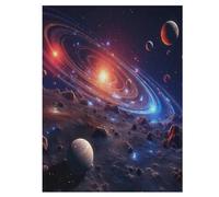 Planète Puzzles Adultes 500 Pièces en Bois, Jouet De Puzzle De Défi De Cerveau pour des Enfants, D’Intelligence 55×41cm
