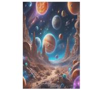 Planète Puzzles en Bois 1000 Pièces pour Adultes, Matériaux Recyclables De Qualité Supérieure Puzzle, Jeu en Famille, 78×53cm