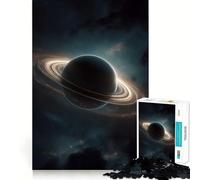 Planète Semblable à Saturne avec Anneaux Lumineux Puzzle de 1000 pièces pour Adolescents Jeu de logique Jeu de Groupe Découpe de précision Cadeau attentionné (38x26cm)