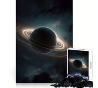 Planète Semblable à Saturne avec Anneaux Lumineux Puzzle de 1000 pièces pour Adolescents Jeu de logique Jeu de Groupe Découpe de précision Cadeau attentionné (38x26cm)