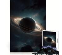 Planète Semblable à Saturne avec Anneaux Lumineux Puzzle de 1000 pièces pour Adultes passionnés d'espace Jeu de réflexion Découpe de précision pour Toute la Famille (50x75cm)