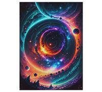Planète Starry Sky Puzzles Adulte 300 Pieces Cadeau Famille Puzzle Classique 3D EnfantsJouet en Bois Cadeau Unique 42×30cm