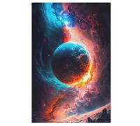 planète Starry Sky Puzzles en Bois Adultes Et Adolescents 1000 Pieces Enfants Puzzle Décoration Mur Moderne Art Jouets Cadeau Intéressants Unique Décor À La Maison （78×53cm）