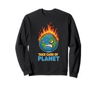 Planète Terre Fâchée Environnement Nature Écologie Sweatshirt