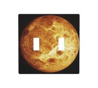 Planète Venus Double Gang Plaque Murale Interrupteur Décor Taille Standard - 11,4 x 11,4 cm