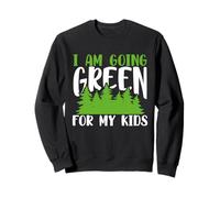 Planète Verte Je Passe au Vert pour l'environnement de Mes Enfants Sweatshirt