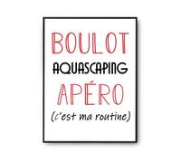 Planetee Affiche Aquascaping C'est ma Routine | Poster Décoration Murale Papier qualité premium A4