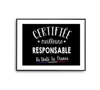 Planetee Affiche Décoration murale intérieur certifiée Meilleure Responsable | Idée Cadeau illustation chambre salon - Poster, Art, Sans cadre | Imprimé en France Format A4