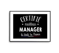 Planetee Affiche Décoration murale intérieur Manager Homme certifié France | Idée Cadeau illustation chambre salon - Poster, Art, Sans cadre | Imprimé en France Format A4