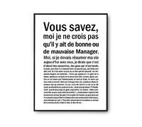 Planetee Affiche Décoration murale intérieur Manager Situation Femme | Idée Cadeau illustation chambre salon - Poster, Art, Sans cadre | Imprimé en France Format A2