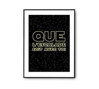 Planetee Affiche escalade soit avec toi | Poster Tableau Humour pour décoration murale qualité papier Premium A3