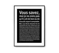 Planetee Affiche Expert comptable Bon ou Mauvais | Poster Tableau Métier Humour fond noir pour décoration murale qualité papier Premium A3