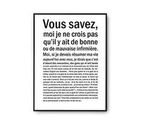 Planetee Affiche femme Infirmière Bonne ou mauvaise | Poster Tableau Métier Humour fond noir pour décoration murale qualité papier Premium A4