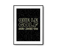 Planetee Affiche golf soit avec toi | Poster Tableau Humour pour décoration murale qualité papier Premium A3