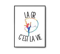Planetee Affiche Gymnastique rythmique c'est la vie Gymaste | Poster Tableau Sport Humour pour décoration murale qualité papier Premium A4