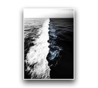 Planetee Affiche Mer Divisée en Noir et Blanc Lumières Stylées et Ombres Étranges | Poster Tableau décoration murale qualité papier Premium A3