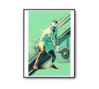 Planetee Affiche Poster Padel Illustration Sport Taille A2- Décoration Murale Sport Padel, Poster Graphique pour Bureau ou Salle de Sport, Cadeau Homme Noël ou Anniversaire