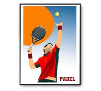 Planetee Affiche Poster Smash Padel Puissance Taille A2- Décoration Murale Sport Padel, Poster Graphique pour Bureau ou Salle de Sport, Cadeau Homme Noël ou Anniversaire