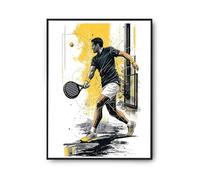 Planetee Affiche Poster Smash Padel Urbain Taille A2- Décoration Murale Sport Padel, Poster Graphique pour Bureau ou Salle de Sport, Cadeau Homme Noël ou Anniversaire
