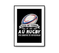 Planetee Affiche Rugby Légende Humour Rugbyman Personnalisée | Poster Tableau Sport Humour pour décoration murale qualité papier Premium A4