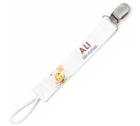 Planetee Attache tétine pour prénom ALI bébé d'amour abeille garçon | Attache sucette cadeau naissance