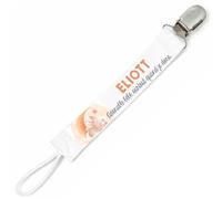 Planetee Attache tétine pour prénom ELIOTT adorable bébé surtout quand je dors lapin garçon | Attache sucette cadeau naissance