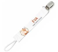 Planetee Attache tétine pour prénom EVA rusee comme Maman Renard | Attache sucette cadeau naissance