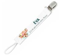 Planetee Attache tétine pour prénom EVA yeux de biche comme Maman | Attache sucette cadeau naissance