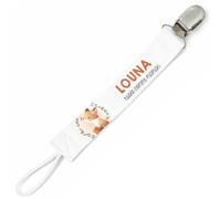 Planetee Attache tétine pour prénom LOUNA rusee comme Maman Renard | Attache sucette cadeau naissance